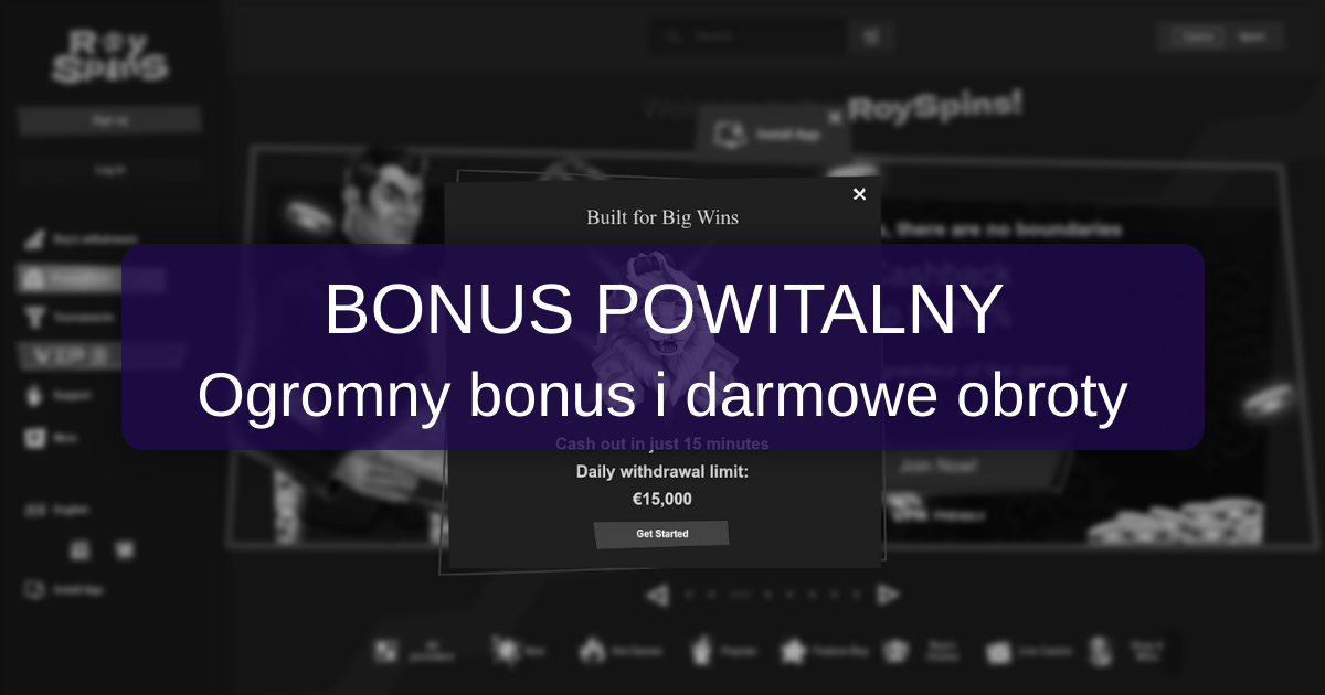 RoySpins Casino - Rejestracja w Polsce